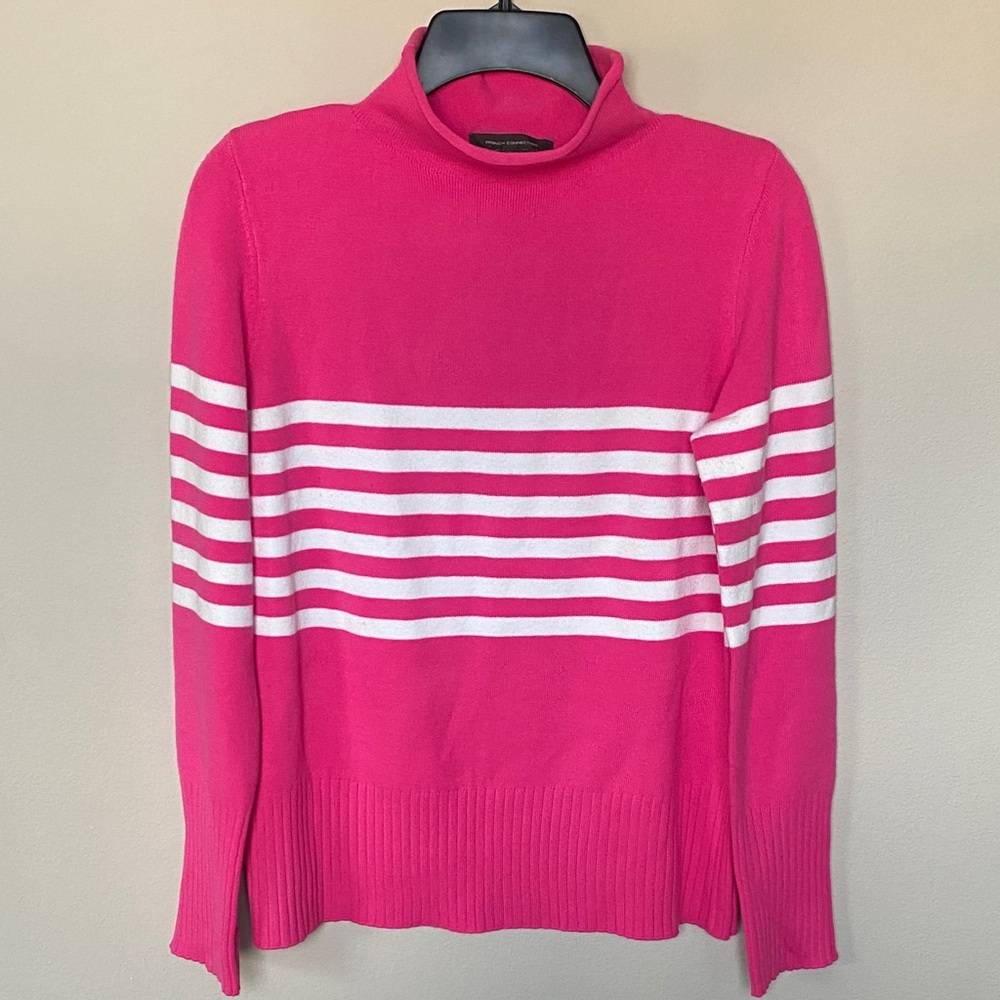 French Connection Pink Mock Neck Sweater